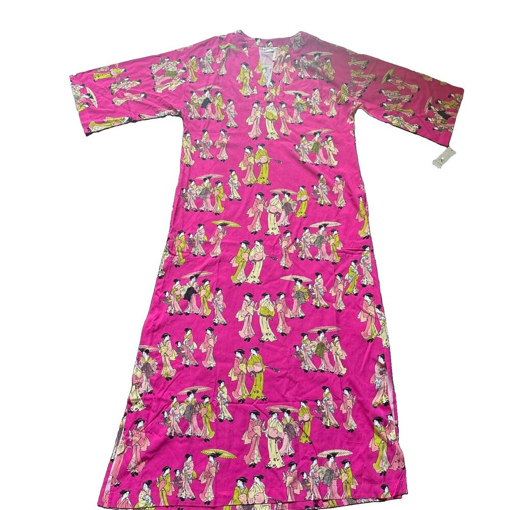 N by Natori PC0072 Geisha Caftan in Pink Sz S NWT